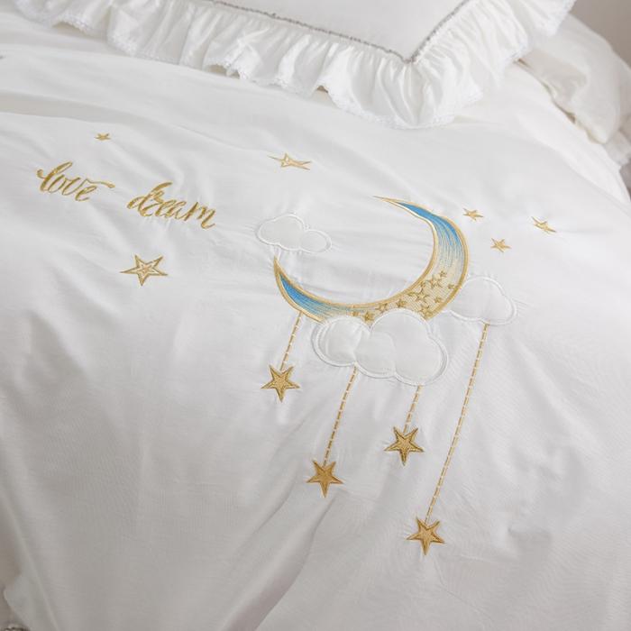 91家纺网 家纺一手货源 找家纺 （总）亲亲公主 新款全棉韩版公主风刺绣四件套