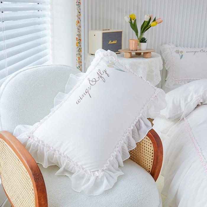 91家纺网 家纺一手货源 找家纺 （总）亲亲公主全棉绣花韩版公主风蕾丝四件套