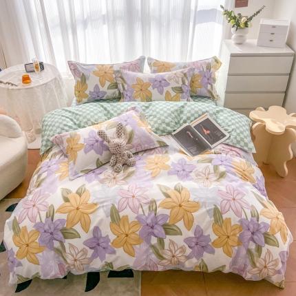 （总）盛馨家纺 2023新款简约全棉印花四件套