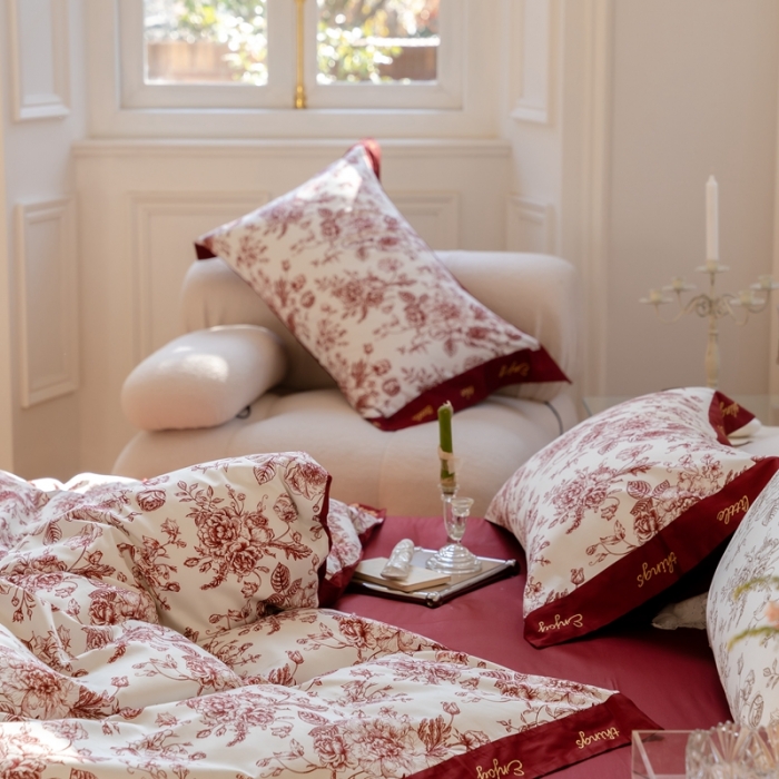 91家纺网 家纺一手货源 找家纺 总优然居 新款100支数码印花刺绣工艺款四件套-克里斯汀