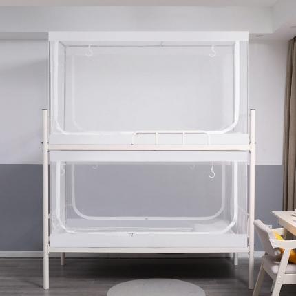 91家纺网 家纺一手货源 找家纺 (总)安金蚊帐 2024新款简约款学生上下铺三开门蚊帐