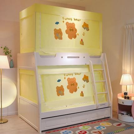 91家纺网 家纺一手货源 找家纺 (总)安金蚊帐 2022新款上下铺防尘顶子母床印花蚊帐