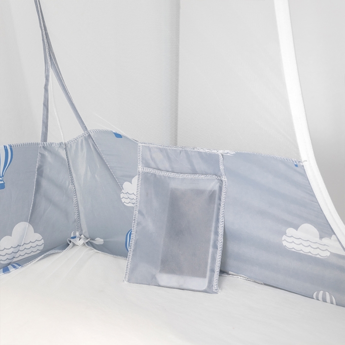 91家纺网 家纺一手货源 找家纺 青竹苑 2022新款大顶双门魔术蚊帐 气球灰