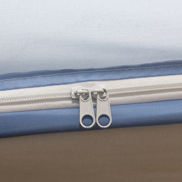 91家纺网 家纺一手货源 找家纺 青竹苑 2022新款大顶双门魔术蚊帐 条纹蓝