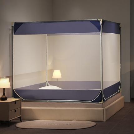 91家纺网 家纺一手货源 找家纺 总 青竹苑2022新款双色外穿坐床式蚊帐儿童防摔防蚊铁艺加厚