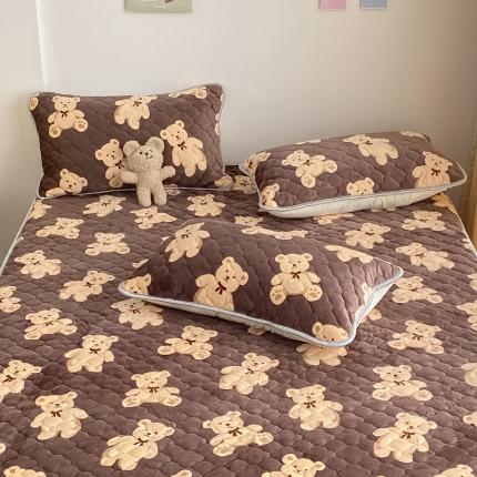 91家纺网 家纺一手货源 找家纺 （总）预言家纺 2023新款牛奶绒夹棉床笠-枕套