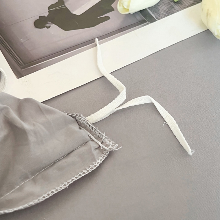 91家纺网 家纺一手货源 找家纺 雲归梦 2022新款小清新全棉绣花四件套 可爱喵-深灰