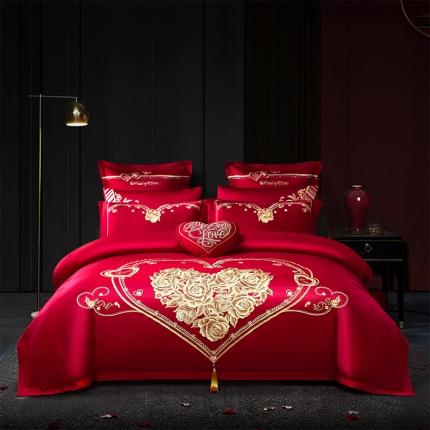 91家纺网 家纺一手货源 找家纺 （总）振翼 2025新款60s长绒棉婚庆四件套多件套