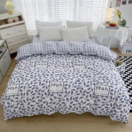 卡普家居 2025新款全棉13070单品被套手写浪漫