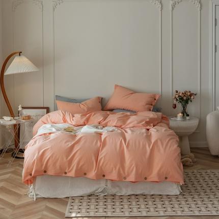 91家纺网 家纺一手货源 找家纺 （总）寐眠 22年A类水洗棉全棉纽扣款四件套