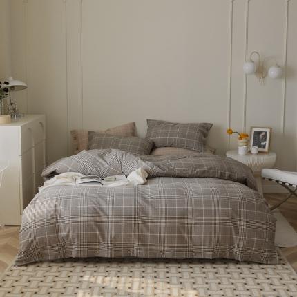 91家纺网 家纺一手货源 找家纺 （总）寐眠 22年A类水洗棉全棉纽扣款四件套