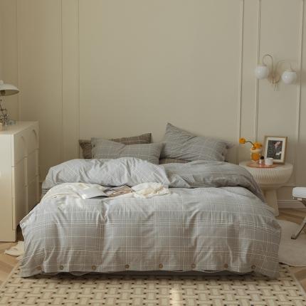 （总）寐眠 22年A类水洗棉全棉纽扣款四件套