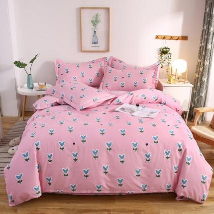 91家纺网 家纺一手货源 找家纺 （总）名优 2023新款13374全棉印花床笠款四件套