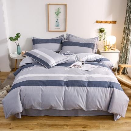 91家纺网 家纺一手货源 找家纺 （总）名优 2023新款13374全棉印花床笠款四件套