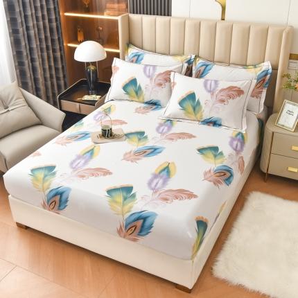 91家纺网 家纺一手货源 找家纺 （总）名优 2023新款13374全棉印花单床笠