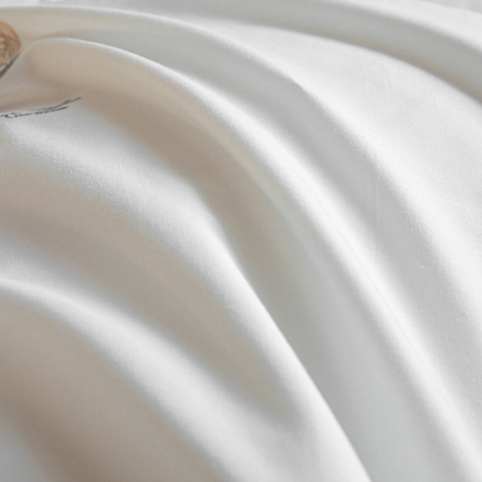 91家纺网 家纺一手货源 找家纺 安妮家居 2022新款全棉刺绣四件套-碟之恋 奶白