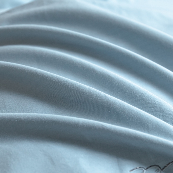 91家纺网 家纺一手货源 找家纺 安妮家居 2022新款全棉刺绣四件套-碟之恋 天蓝