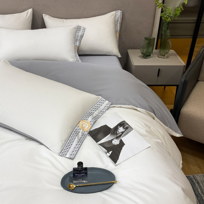 91家纺网 家纺一手货源 找家纺 （总）安妮家居 2022新款全棉刺绣四件套-妮可