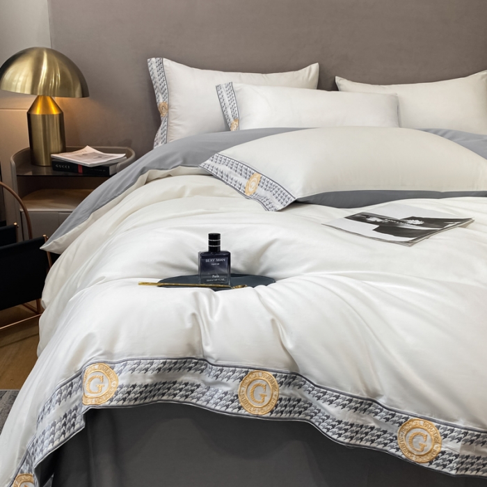 91家纺网 家纺一手货源 找家纺 （总）安妮家居 2022新款全棉刺绣四件套-妮可