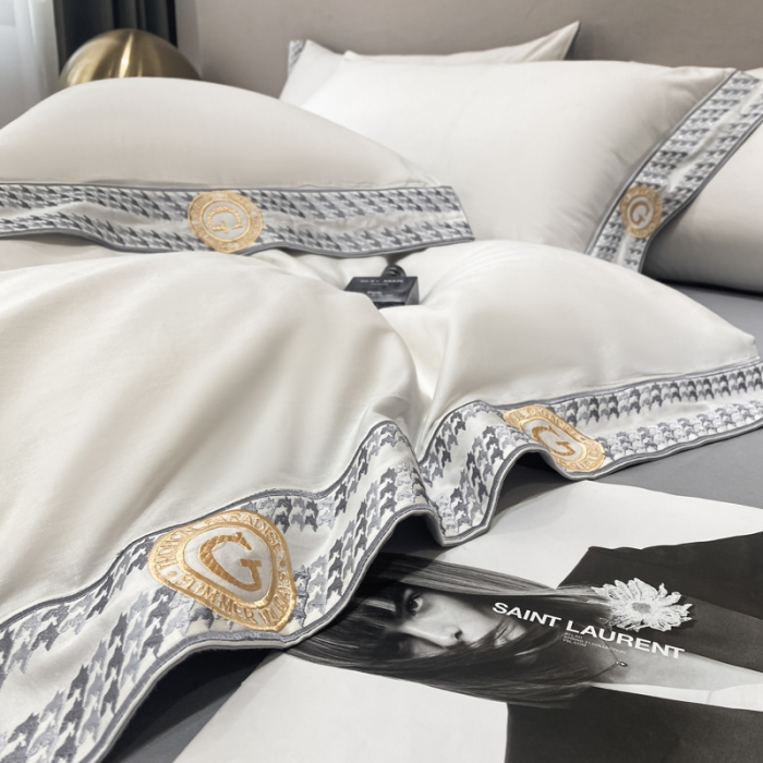 91家纺网 家纺一手货源 找家纺 （总）安妮家居 2022新款全棉刺绣四件套-妮可