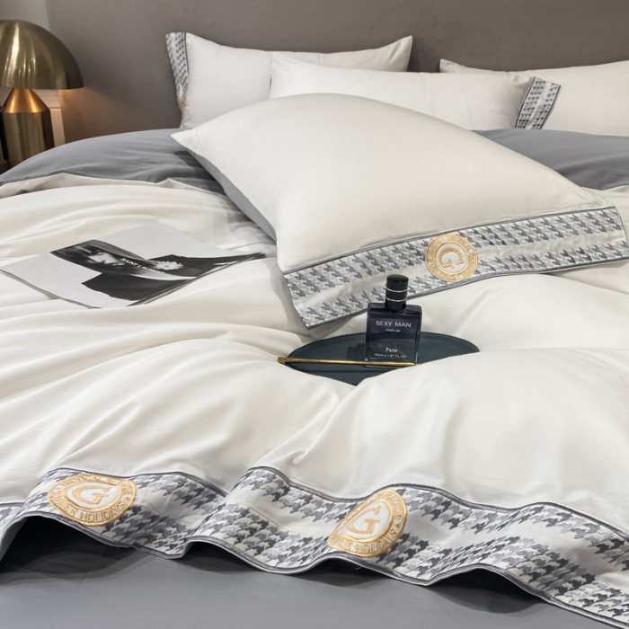 91家纺网 家纺一手货源 找家纺 （总）安妮家居 2022新款全棉刺绣四件套-妮可