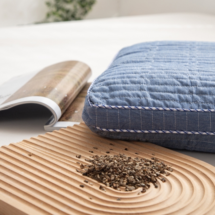 91家纺网 家纺一手货源 找家纺 （总）明星枕业 2022新款全棉水洗棉荞麦枕立体边枕头