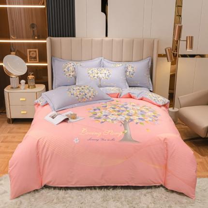 91家纺网 家纺一手货源 找家纺 （总）金爱家 2023新款大版13372全棉花卉系列四件套