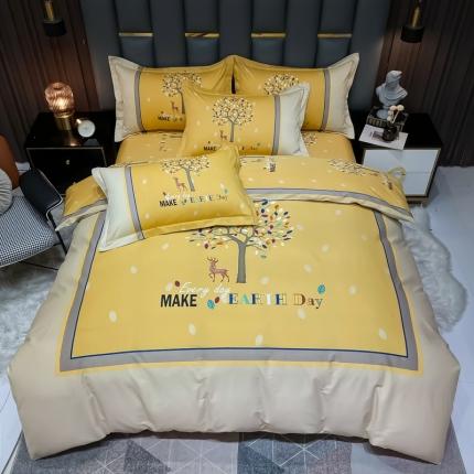 91家纺网 家纺一手货源 找家纺 （总）金爱家 2023新款大版13372全棉花卉系列四件套