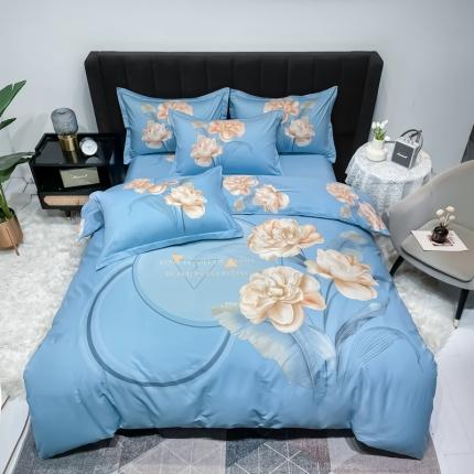 91家纺网 家纺一手货源 找家纺 （总）金爱家 2023新款大版13372全棉花卉系列四件套