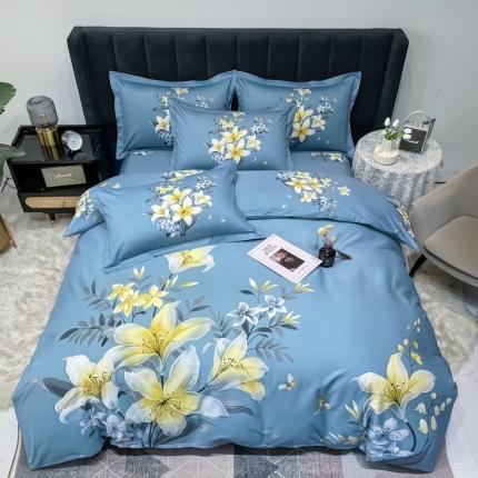 91家纺网 家纺一手货源 找家纺 （总）金爱家 2023新款大版13372全棉花卉系列四件套