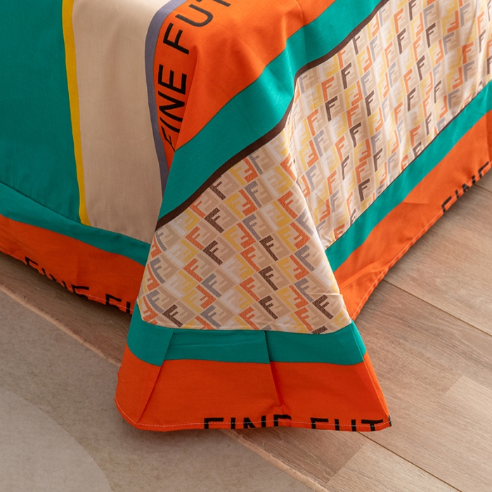 91家纺网 家纺一手货源 找家纺 金爱家 2023新款全棉13372简约条格四件套 格拉