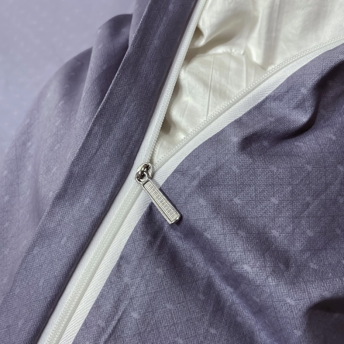 91家纺网 家纺一手货源 找家纺 金爱家2023新款全棉13372简约条格四件套 米兰微风-灰