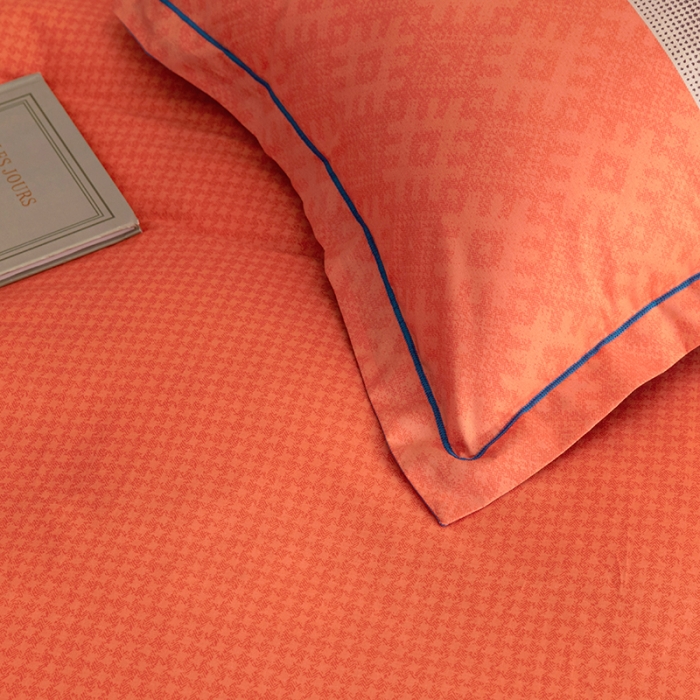 91家纺网 家纺一手货源 找家纺 金爱家 2023新款全棉13372简约条格四件套 欧派