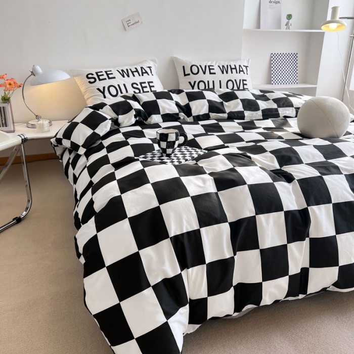 91家纺网 家纺一手货源 找家纺 （总）艾沁 2022新款全棉北欧简约风四件套