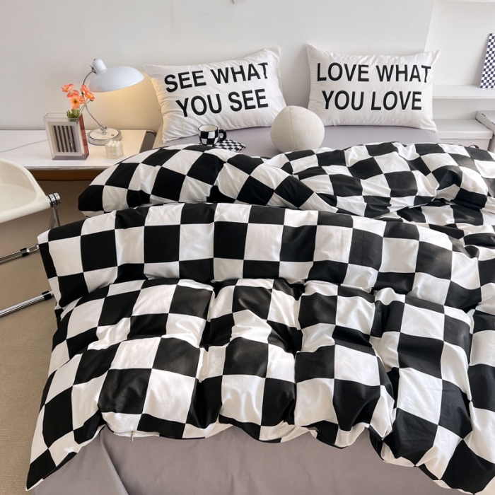 91家纺网 家纺一手货源 找家纺 （总）艾沁 2022新款全棉北欧简约风四件套