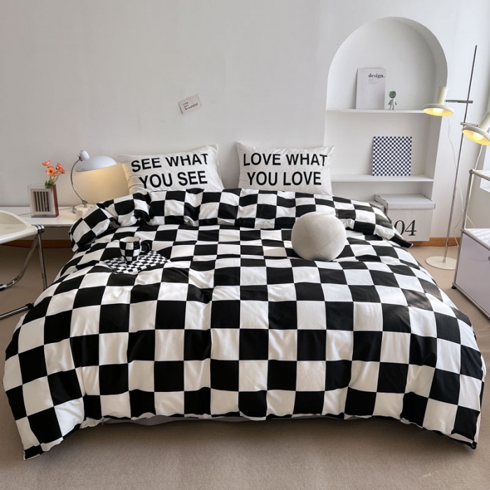 91家纺网 家纺一手货源 找家纺 （总）艾沁 2022新款全棉北欧简约风四件套