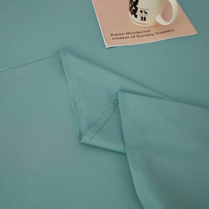 91家纺网 家纺一手货源 找家纺 蓝淋家纺 2022新款亲肤磨毛床单 豆绿色