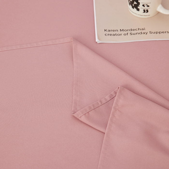 91家纺网 家纺一手货源 找家纺 蓝淋家纺 2022新款亲肤磨毛床单 豆沙色