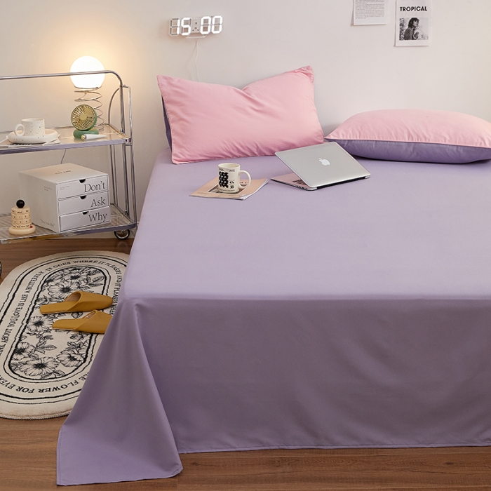 91家纺网 家纺一手货源 找家纺 蓝淋家纺 2022新款亲肤磨毛床单 浅灰色