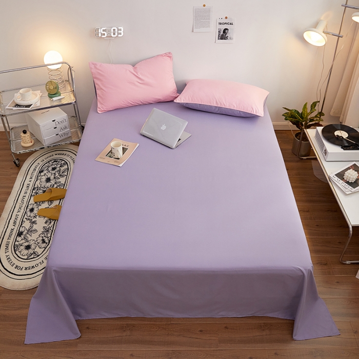 91家纺网 家纺一手货源 找家纺 蓝淋家纺 2022新款亲肤磨毛床单 浅灰色