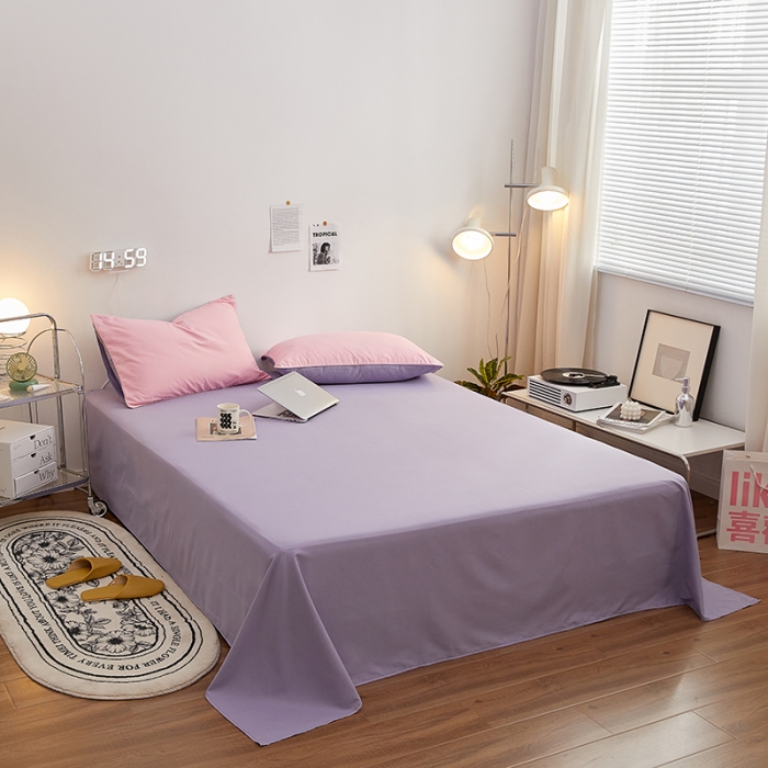 91家纺网 家纺一手货源 找家纺 蓝淋家纺 2022新款亲肤磨毛床单 浅灰色