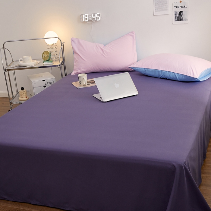 91家纺网 家纺一手货源 找家纺 蓝淋家纺 2022新款亲肤磨毛床单 深色青