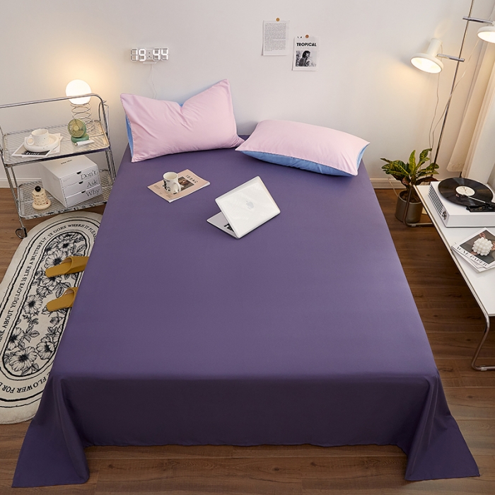 91家纺网 家纺一手货源 找家纺 蓝淋家纺 2022新款亲肤磨毛床单 深色青