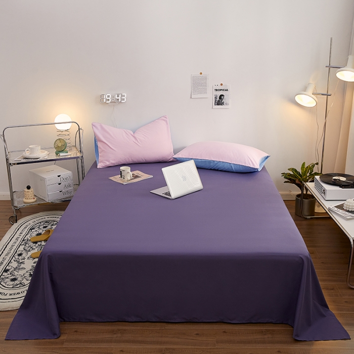 91家纺网 家纺一手货源 找家纺 蓝淋家纺 2022新款亲肤磨毛床单 深色青