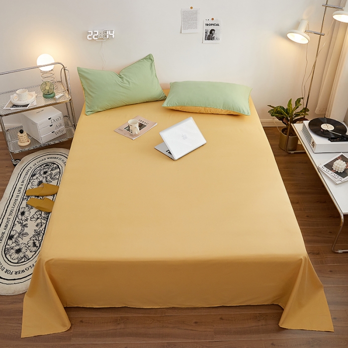 91家纺网 家纺一手货源 找家纺 蓝淋家纺 2022新款亲肤磨毛床单 驼色