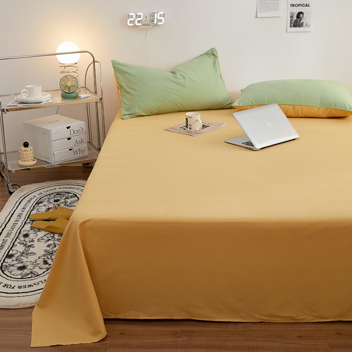 91家纺网 家纺一手货源 找家纺 蓝淋家纺 2022新款亲肤磨毛床单 驼色