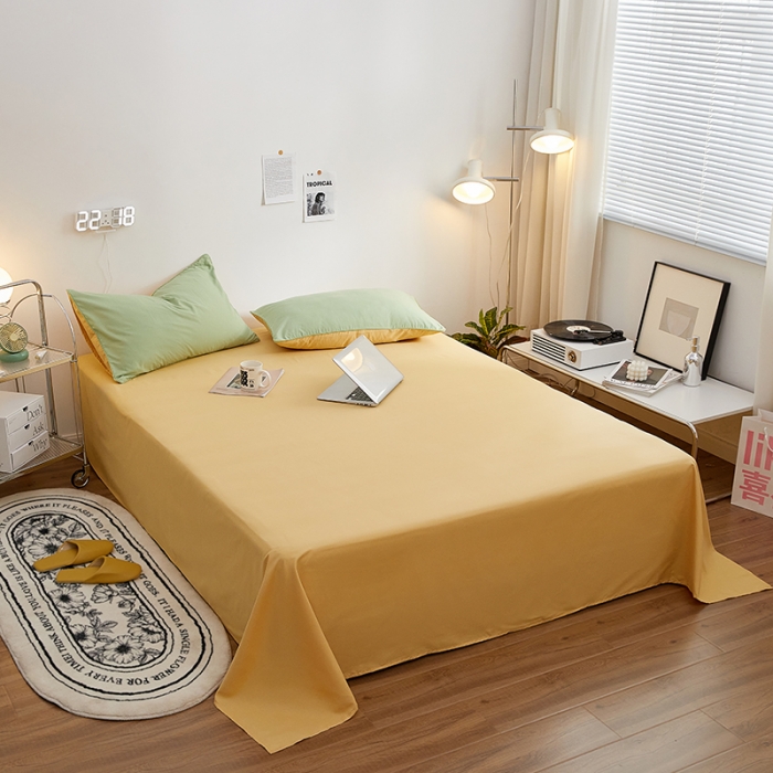 91家纺网 家纺一手货源 找家纺 蓝淋家纺 2022新款亲肤磨毛床单 驼色