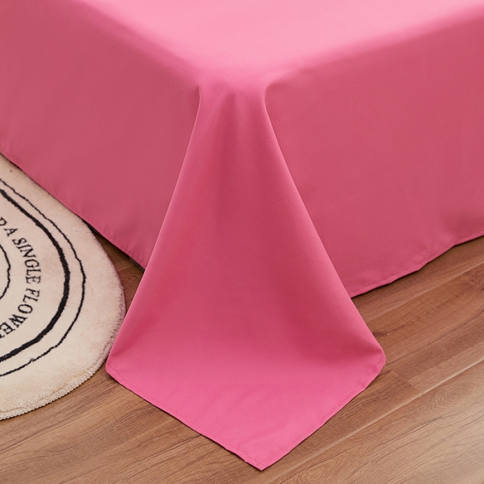 91家纺网 家纺一手货源 找家纺 蓝淋家纺 2022新款亲肤磨毛床单 西红色