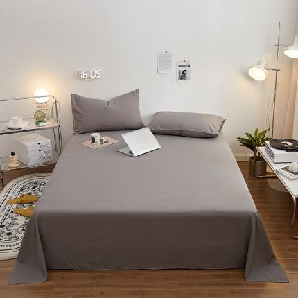 蓝淋家纺 2022新款亲肤磨毛床单 银灰色