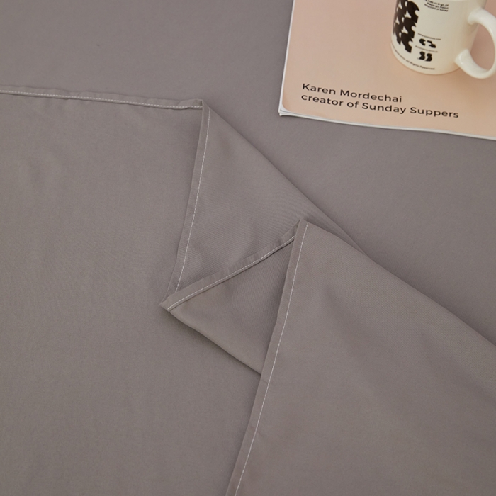 91家纺网 家纺一手货源 找家纺 蓝淋家纺 2022新款亲肤磨毛床单 银灰色